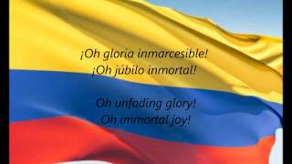 Colombian National Anthem  quot¡Oh Gloria Inmarcesiblequot ESEN [upl. by Falito577]