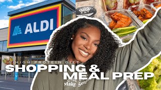 ALDI Grocery Shopping  Haul  HIGH PROTEIN MEAL PREP  aldishopping aldihaul aldi mealprep [upl. by Einad]