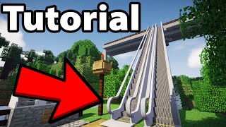 Minecraft WORKING Escalator TUTORIAL  Real Train Mod  Minecraft 1122 [upl. by Lletnuahs503]