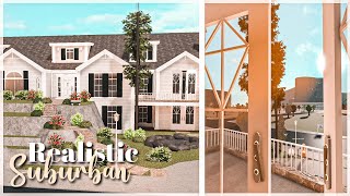 Realistic Suburban Hillside House Bloxburg Speedbuild NO LARGE PLOT 150k [upl. by Anikehs]