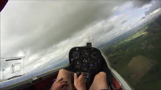 First day soaring in Grob 102 Astir single seater glider Golf Mike Bravo [upl. by Ram]