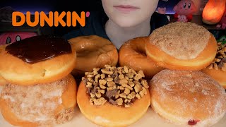 ASMR Dunkin Donuts Boston Cream Jelly Maple Smores Apple Filled Glazed Dessert Mukbang 먹방 [upl. by Namurt]