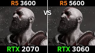 Ryzen 5 3600 RTX 2070 vs Ryzen 5 5600 RTX 3060  1080p [upl. by Eniamrej439]