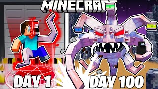 I Survived 100 Days in DOORS THE MINES in Minecraft [upl. by Viridissa]