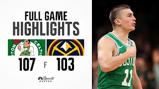 FULL GAME HIGHLIGHTS Celtics open preseason with win over Nuggets in Abu Dhabi [upl. by Notpmah]