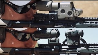 AR15 EOTech EXPS 30 vs AimPoint T2 Red Dots Review [upl. by Heyman]