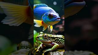 Fish vs frog animeedit animalfusion ytshorts🐟🐋🐳🐸🐠 [upl. by Eimaral]