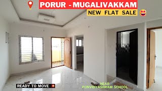 New flat for sale in porur mugalivakkamclose to ponvidyashram schoolyoutubevideo flat dbhousings [upl. by Ebbarta]