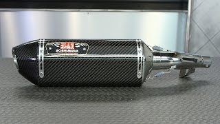 Yoshimura R77 SlipOn Exhaust Install and Sound  Motorcycle Superstore [upl. by Inoy607]