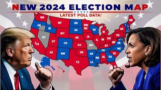 NEW 2024 US Election Map with Shocking Latest Poll Data Across All 50 States [upl. by Devy]