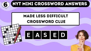 NYT Mini crossword answers for November 6  Mini crossword answers for November 6 [upl. by Volny167]