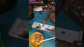 how to soldering in aluminium plate shorts experiment soldering solderingtips solderingstation [upl. by Lussier]