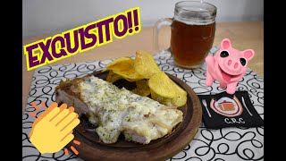 🍺🍺 MATAMBRE de CERDO al Roquefort Queso Azul 🍠🍠  Cocina de Restaurante en Casa [upl. by Placia]