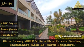 LP 154 New Year 2023 Home Tour  Ultra Luxury 4BHK Villa with a Private Garden amp Lift  North BNG [upl. by Ilime612]