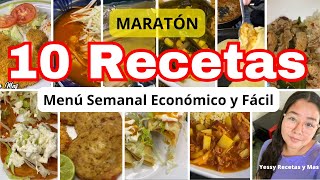 ✅Maratón de Recetas Fáciles y Económicas con 50 y 100 10 Recetas Menú Semanal YessyRecetas [upl. by Fiske]