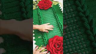 Wow 😲 wonderful table cloth flower design with crochet pattern crochet handmade shortsviral [upl. by Carlyn]