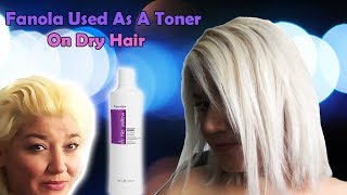 Fanola Review  Applied to Dry Hair as a Toner for Bleached Blondes [upl. by Nosylla]