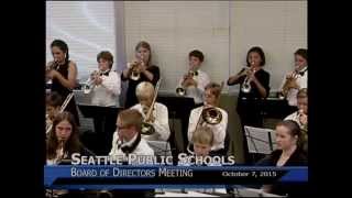 Eckstein Middle School Jazz Band  School Board Oct 7 2015 [upl. by Kirimia]