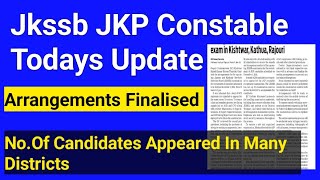 Jkssb JKP Constable Exam Todays Update [upl. by Alleuqcaj441]