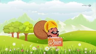 Happy Onam animated onam wishes and whats app status 2021 [upl. by Fairley]