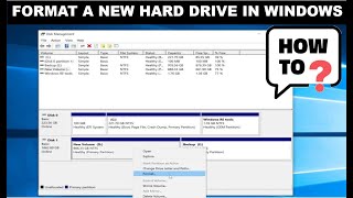 How to Initialise amp format a New HDD or SSD in Windows [upl. by Stuckey]