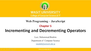 11 Incrementing and Decrementing Operators [upl. by Finny]