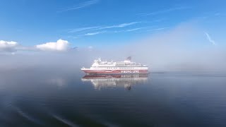 StockholmMariehamn ferry ride on a foggy morning [upl. by Katey550]