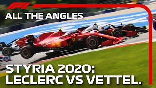 Ferraris Come Together  All The Angles  2020 Styrian Grand Prix [upl. by Oelgnaed]