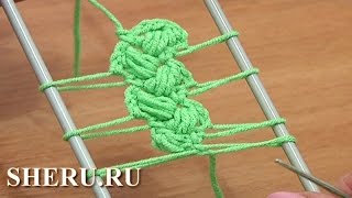 Hairpin Lace Patterns Урок 10 Вязание крючком на вилке [upl. by Shannan]