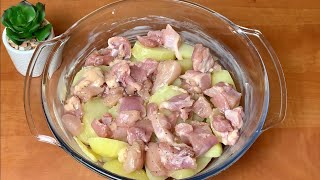 Картошка и Куриное филе Самый простой и вкусный Рецепт из куриного филе и картошки в духовке [upl. by Ludlow]