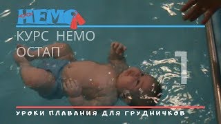 Обучение плаванию до года🌏 Курс НЕМО1 Остап 6м Swimming lessons [upl. by Lucey]