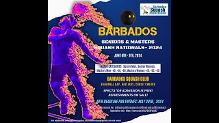 2024 Barbados Seniors amp Masters Squash Nationals  Day 3  Court 1 [upl. by Stoller326]