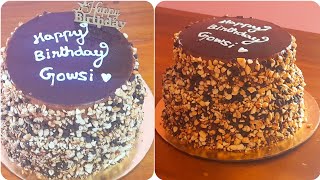 2 Tier Choco Nut Cake in Tamil  Choco Nut Cake Without Oven  How To Make Choco Nut Cake at Home [upl. by Burl165]