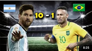 Argentina Vs Brazil  10  1  All Goal Highlight [upl. by Aryek]