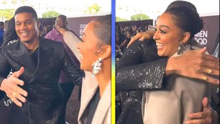 Watch Tia Mowry UNEXPECTEDLY Bump Into ExHusband Cory Hardrict on Red Carpet [upl. by Gaynor]