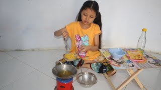 Main Masak Masakan Beneran  Masak Kentang Goreng Dengan Mainan Kompor Mini [upl. by Raddi]