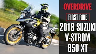 2018 SUZUKI VSTROM 650 XT  First Ride  OVERDRIVE [upl. by Philine]