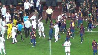 Barça Vs Real Madrid 32 Marcelos Fault On Fabregas  Fight 17082011 HD [upl. by Ardy510]