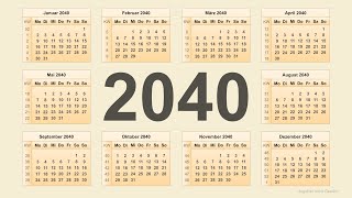 Kalender 2040 [upl. by Xenophon]