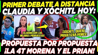 PRIMER DEBATE VIRTUAL ¡CLAUDIA SHEINBAUM Y XÓCHITL GALVÉZ ¡SE DIERON CON TODO ES LUNES AMLO PEMEX [upl. by Rj]