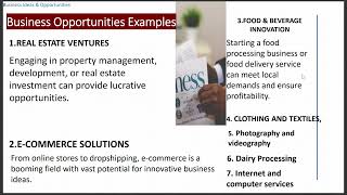 ENTREPRENEURSHIP FOR SECONDARY SCHOOLS S4Unit 2 Business ideas and opportunities [upl. by Forster943]