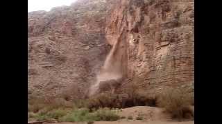 Grand Canyon Flash Flood Waterfall 2 MOV04247 [upl. by Hanforrd]