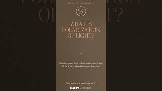 What is Polarization of Light learnphysics quiz physicsquiz [upl. by Annavaig]