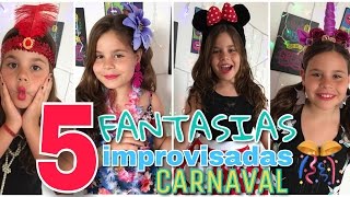 5 FANTASIAS improvisadas pro CARNAVAL 🎉 [upl. by Hettie]