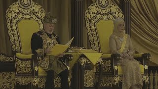 Coronation ceremony of new Malaysian king [upl. by Akeenat]