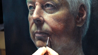 Portrait in Oils using a grid grisaille and colour glazing technique [upl. by Brozak]