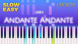 ABBA  Andante Andante  SLOW EASY Piano CHORDS TUTORIAL by Piano Fun Play [upl. by Lieberman62]