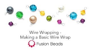 Making a Basic Wire Wrap with Fusion Beads [upl. by Acirret1]