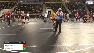 132 Lbs Quarterfinal  Hailey Chapman California Grapplers Vs Madyson Gray Lawrence Elite Wrestl [upl. by Aihpled]