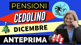 PENSIONI ‼️ ANTEPRIMA COMPLETA CEDOLINO DICEMBRE❗️Ecco nel dettaglio cosa conterrà [upl. by Beetner]